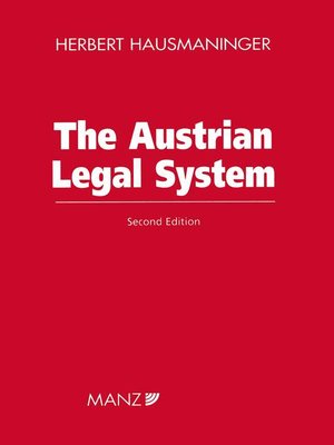 cover image of The Austrian Legal System